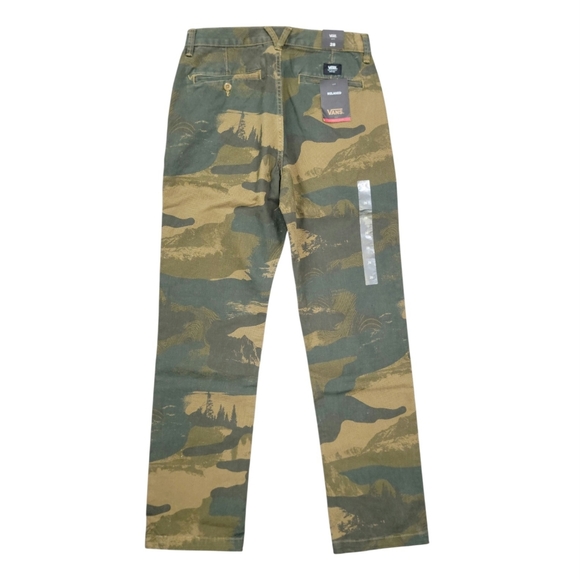 VANS Chino Pants Camo Green Relaxed Fit 28x29 NWT - Picture 2 of 3